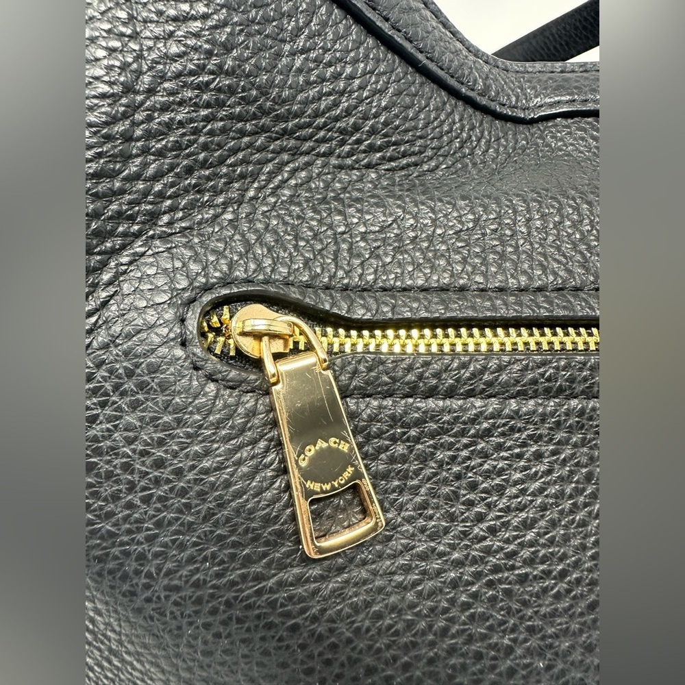Coach New York Black Leather Purse Shoulder Bag EUC​​ - Picture 9 of 11